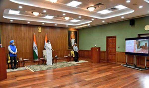 राज्यसभा कर्मचारी आवास परिसर का शिलान्यास किया नायडू ने